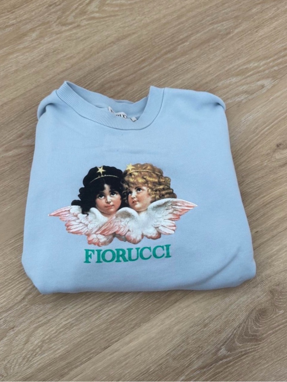 Fiorucci  Light Blue Angel Graphic Sweatshirt